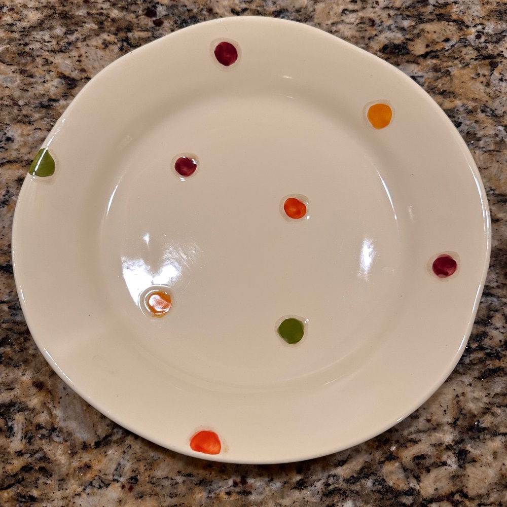 Polka dot Oval Dinner Plate Pallini by Vietri (Italy)